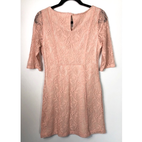Maeve Anthropologie Lefkara Lace Dress Blush Pink - Picture 4 of 7